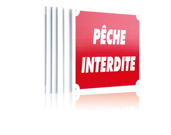 Panneau ''Pêche interdite'' 30 x 25 cm – Image 2