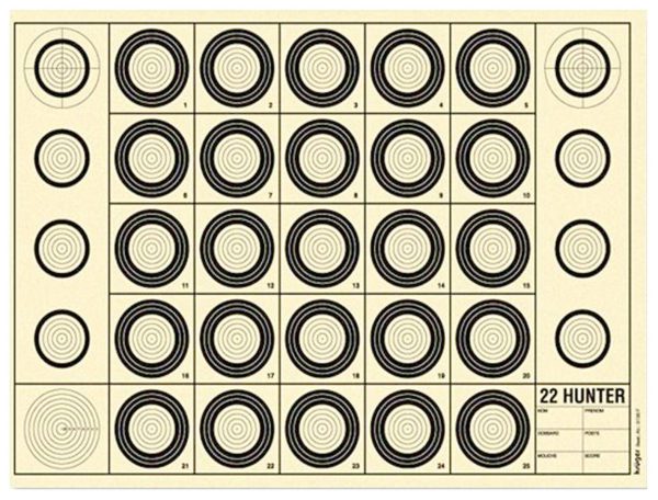Cible Benchrest 22 Hunter 42 x 29,7 cm (A3)