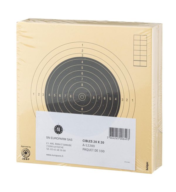 100 cartons-cibles 20 x 20 cm – Image 2