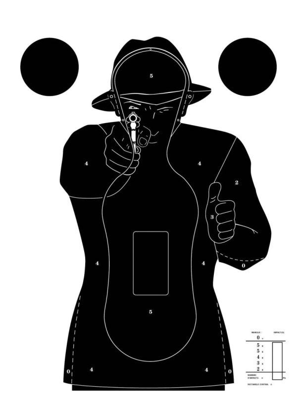 100 cibles silhouette Police 51 x 71 cm – Image 2