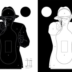 100 cibles silhouette Police 51 x 71 cm