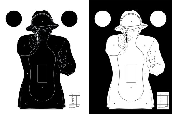 100 cibles silhouette Police 51 x 71 cm