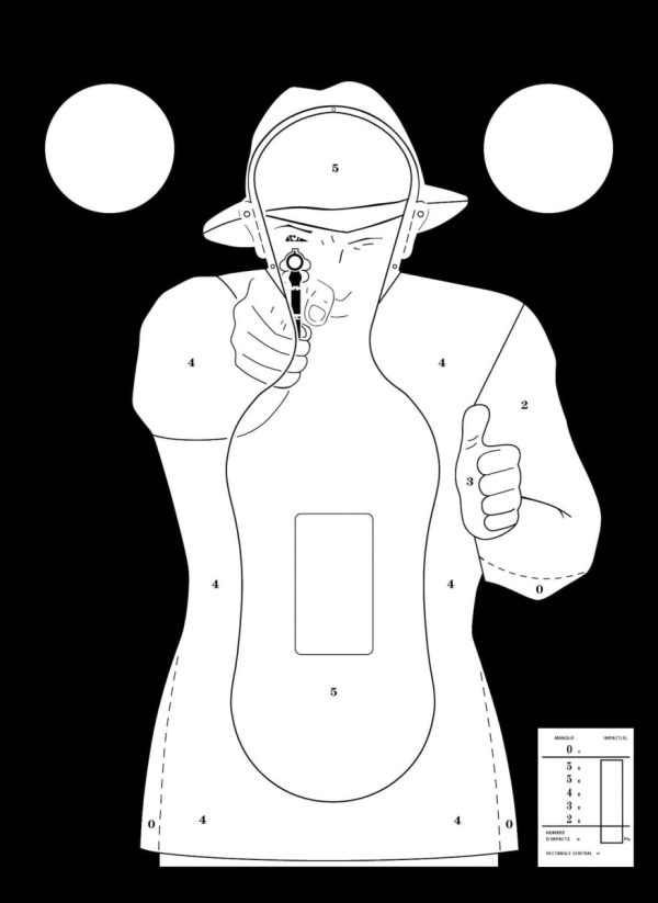 100 cibles silhouette Police 51 x 71 cm – Image 3
