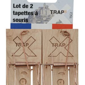 Tapette à souris en bois, lot de 2