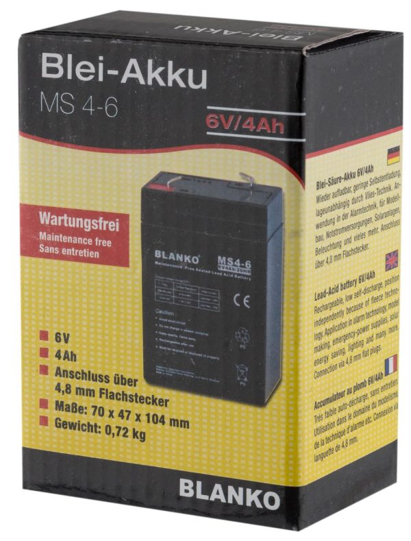 Batterie rechargeable MS4-6 6 volts – Image 2