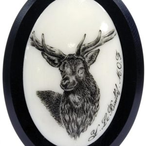 Calottes cerf aspect ivoire ou argent