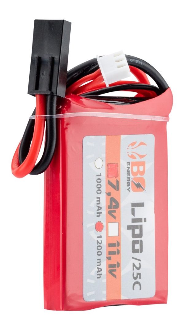 1 stick batterie Lipo 2S 7.4V 1200mAh 25C Peq – Image 2