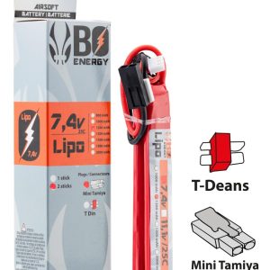 2 sticks batterie Lipo 2S 7.4V 1200mAh 25C