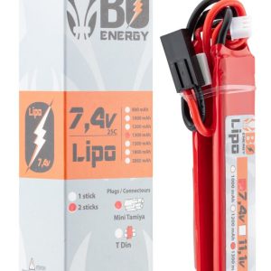 2 sticks batterie Lipo 2S 7.4V 1300mAh 25C