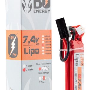 2 sticks batterie Lipo 2S 7.4V 1300mAh 25C