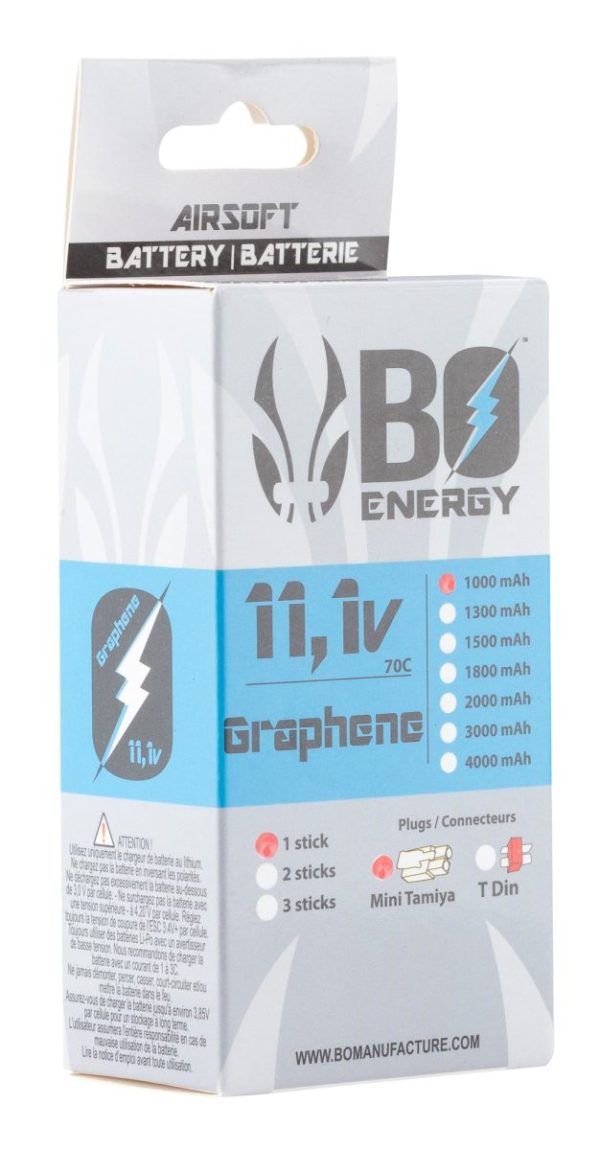 1 stick batterie Graphene 3S 11.1V 1000mAh 70C Lipo – Image 3