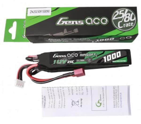Batterie 11.1v 1000 mah 3 sticks T-Dean Genspow – Image 5