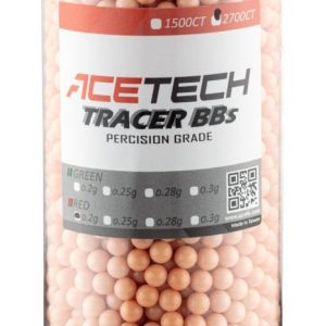Billes Acetech Tracer 0.20g x 2700 rouges bouteille