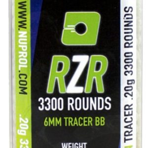 Billes Airsoft 6mm RZR 0.20g bouteilles 3500 bbs TRACER vertes