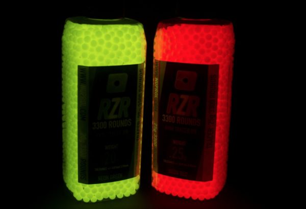 Billes Airsoft 6mm RZR 0.25g bouteilles 3500 bbs TRACER rouges – Image 2