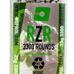 Billes Airsoft 6mm RZR 0.25g BIO bouteille 3500 bbs