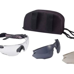 Lunettes BOLLE Combat Kit incolore avec deux écrans, harnais et housse