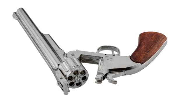 Réplique décorative Denix de Revolver Smith & Wesson 1869 nickelé – Image 4