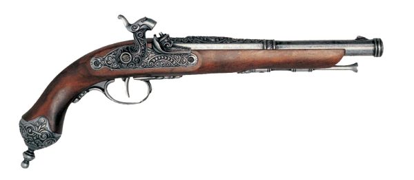 Réplique décorative Denix d'une paire de pistolets de duel Italien à poudre noire – Image 2