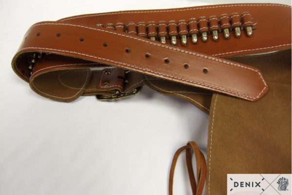 Ceinturon avec un holster sherif pour revolver Western – Image 2