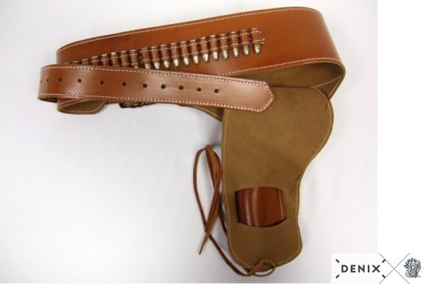 Ceinturon avec un holster sherif pour revolver Western – Image 7