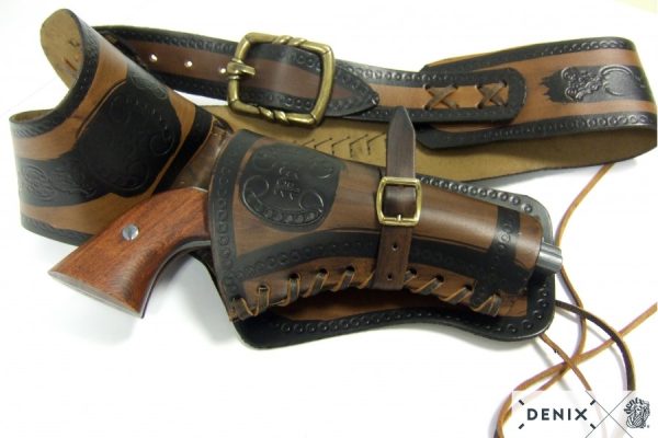 Ceinturon avec un holster pour revolver Western – Image 6
