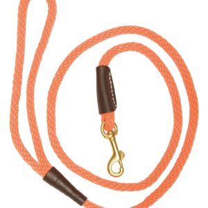 Laisses orange pour chien avec mousqueton - Country