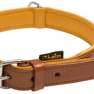 Colliers pour chien cuir marron, doublé cuir - Country Sellerie