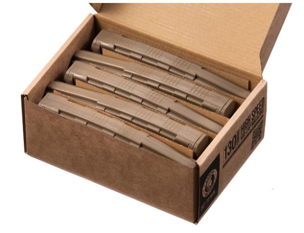 Pack de 5 chargeurs Mid-cap Speed 130 billes pour M4 AEG Tan – Image 2