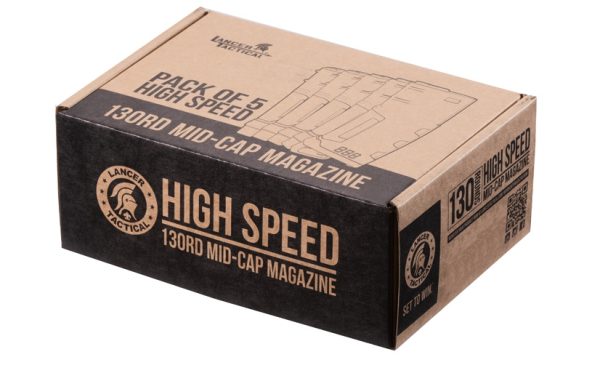 Pack de 5 chargeurs Mid-cap Speed 130 billes pour M4 AEG Tan – Image 3