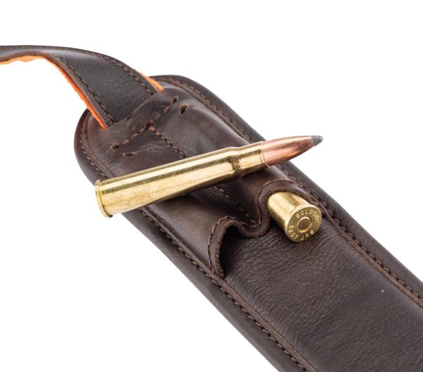 Bretelle carabine en cuir avec cartouchière – Image 3