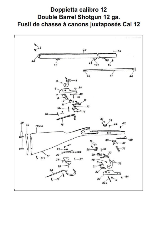 Fusil de chasse juxtaposé Classic à poudre noire cal. 12 – Image 2