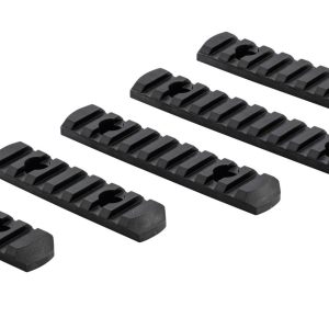 Set de 6 rails picatinny en polymère compatible M-LOK - NOIR