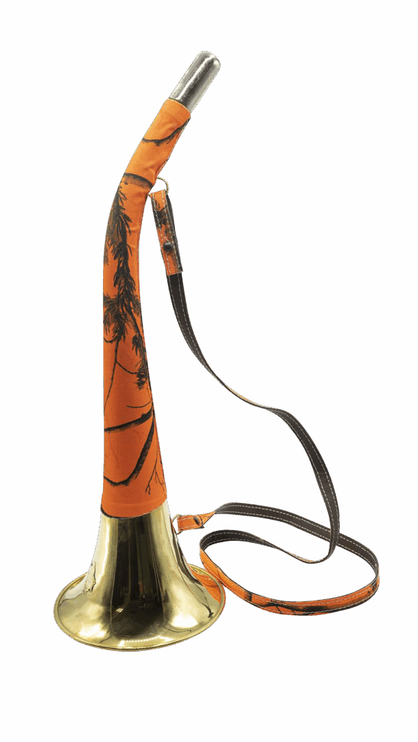Corne Pavillon Januel Laiton Gainée Orange Camo 50cm – Image 2