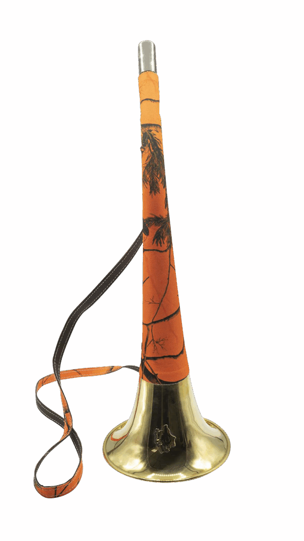 Corne Pavillon Januel Laiton Gainée Orange Camo 50cm – Image 3