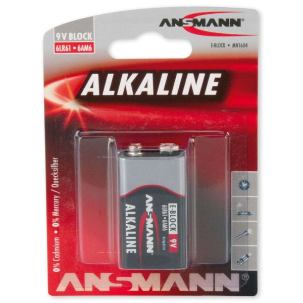 Pile alcaline 6LR61 9 volts - Ansmann – Image 2