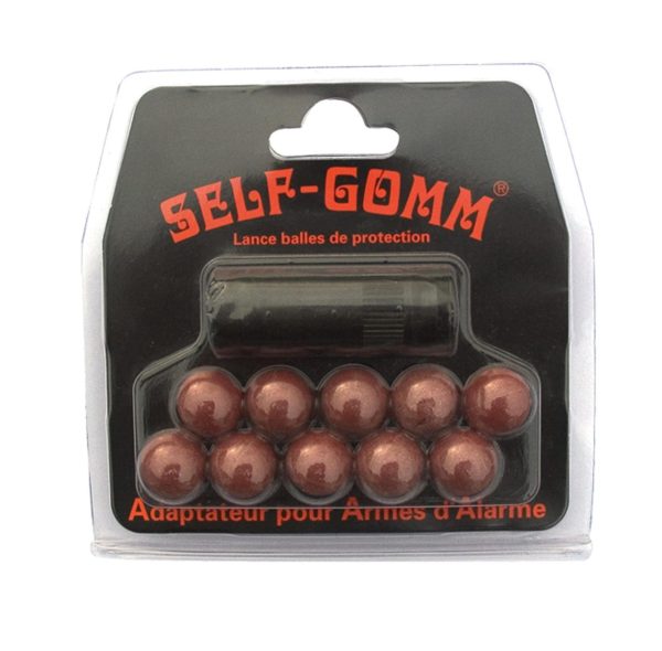 Adaptateur pour armes d'alarme + 10 projectiles Self Gomm calibre 18 mm – Image 4