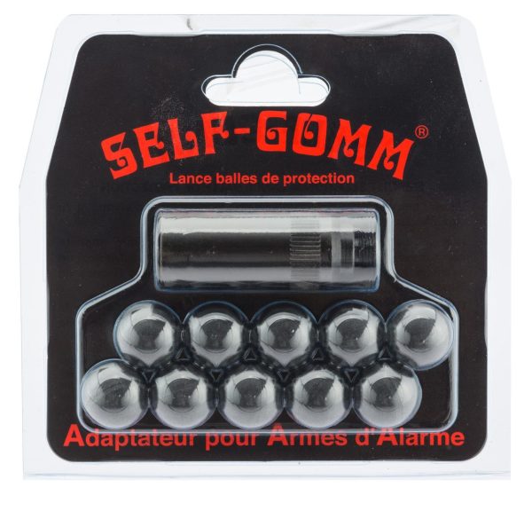 Adaptateur pour armes d'alarme + 10 projectiles Self Gomm calibre 18 mm – Image 3