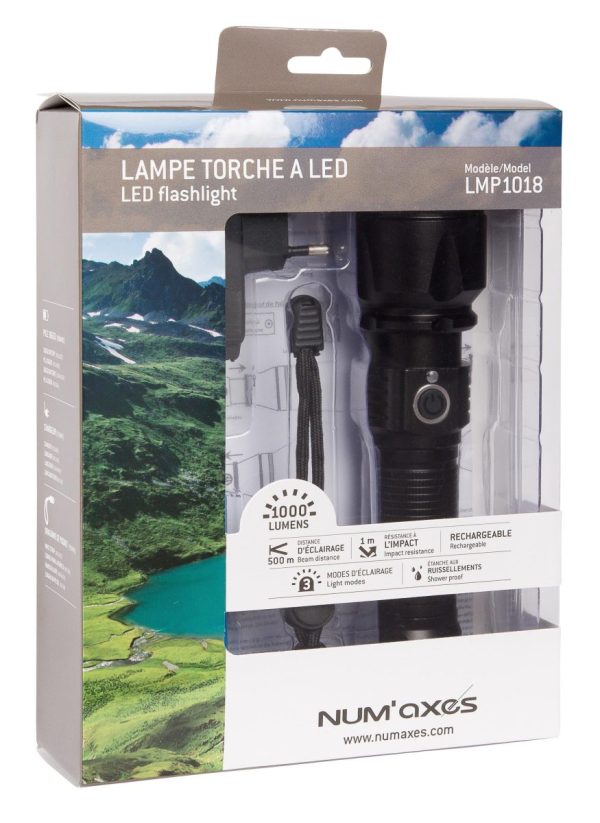Lampe Tactique rechargeable NUM'AXES Led 1000 lumens – Image 9