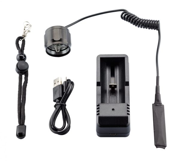 Lampe Tactique rechargeable NUM'AXES 3 Led Blanche-Rouge-Verte – Image 8