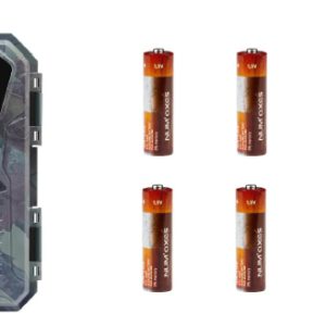 NUM'AXES - Pack Piège photographique PIE1066 + 4 piles AA LR6 + carte mémoire 32 Gb