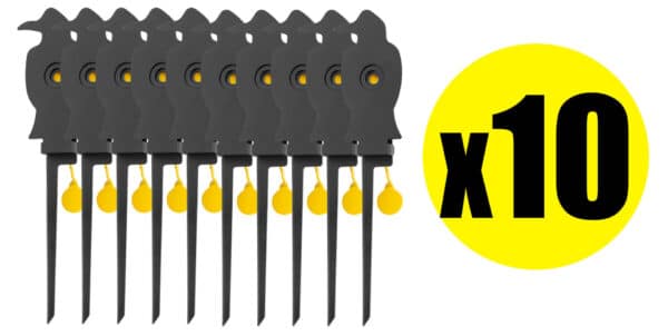 Pack Cible mobile corbeau pour armes calibre 4.5 mm (x10)