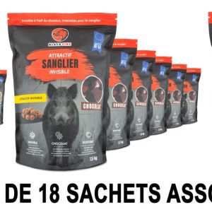 PACK 3 arômes - Attractif BLACK FIRE Invisible pour sanglier