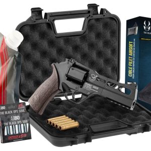 Pack Airsoft revolver CO2 CHIAPPA RHINO 50DS + Co2 + billes + cible + mallette
