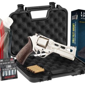 Pack Airsoft revolver CO2 CHIAPPA RHINO 50DS + Co2 + billes + cible + mallette