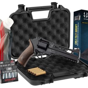 Pack Airsoft revolver CO2 CHIAPPA RHINO 60DS + Co2 + billes + cible + mallette