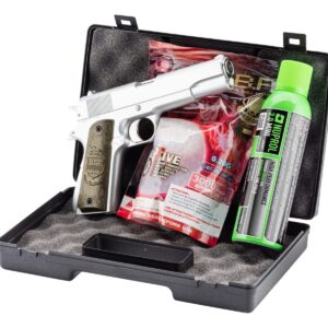 Pack GNB Gaz 1911 Eagle silver 0,5J + mallette + billes + gaz