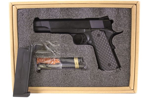 Réplique airsoft GBB 1911 MEU Raven full metal gaz noir 1,0J – Image 4
