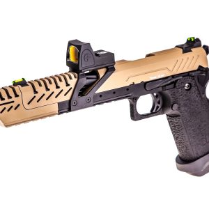 Réplique GBB gaz Hi-Capa TITAN 7 Noir / Tan 1,0J + point rouge BDS