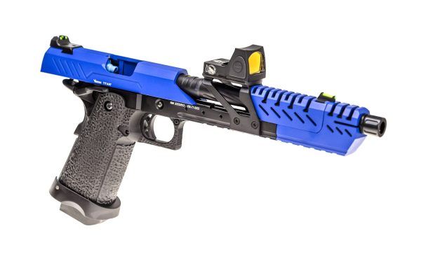 Réplique GBB gaz Hi-Capa TITAN 7 Noir / Bleu 1,0J + point rouge BDS – Image 2